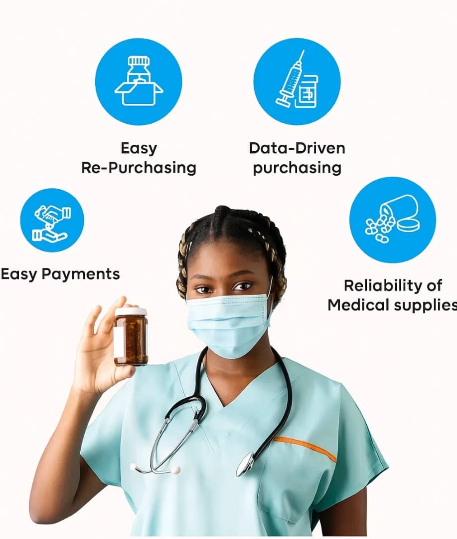 Healthcare professional holding medicine